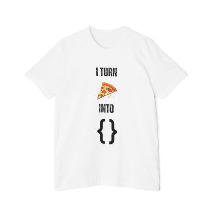 I Turn Pizza Into Code T-Shirt - Funny Programmer Tee