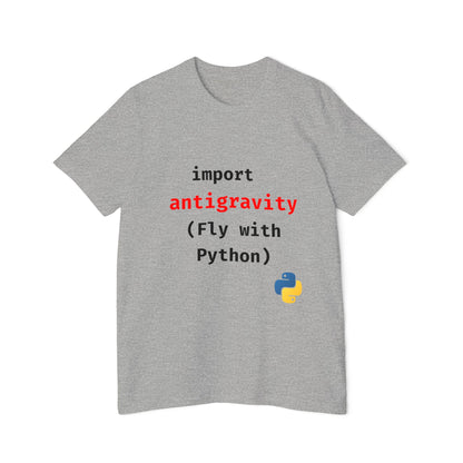 import antigravity (Fly with Python) | Funny Python Developer T-Shirt | Usha Creations