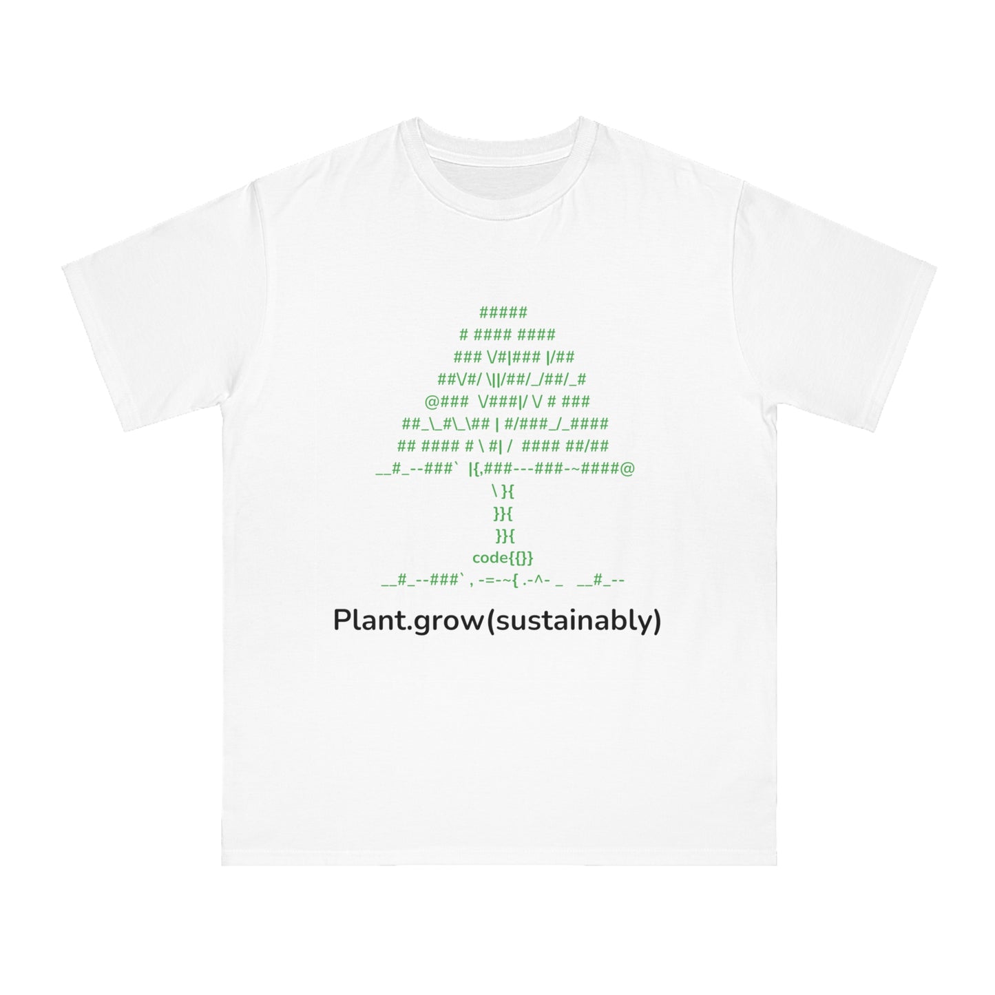 ASCII Tree Eco Code Tee | Plant.grow(sustainably) Shirt | Usha Creations