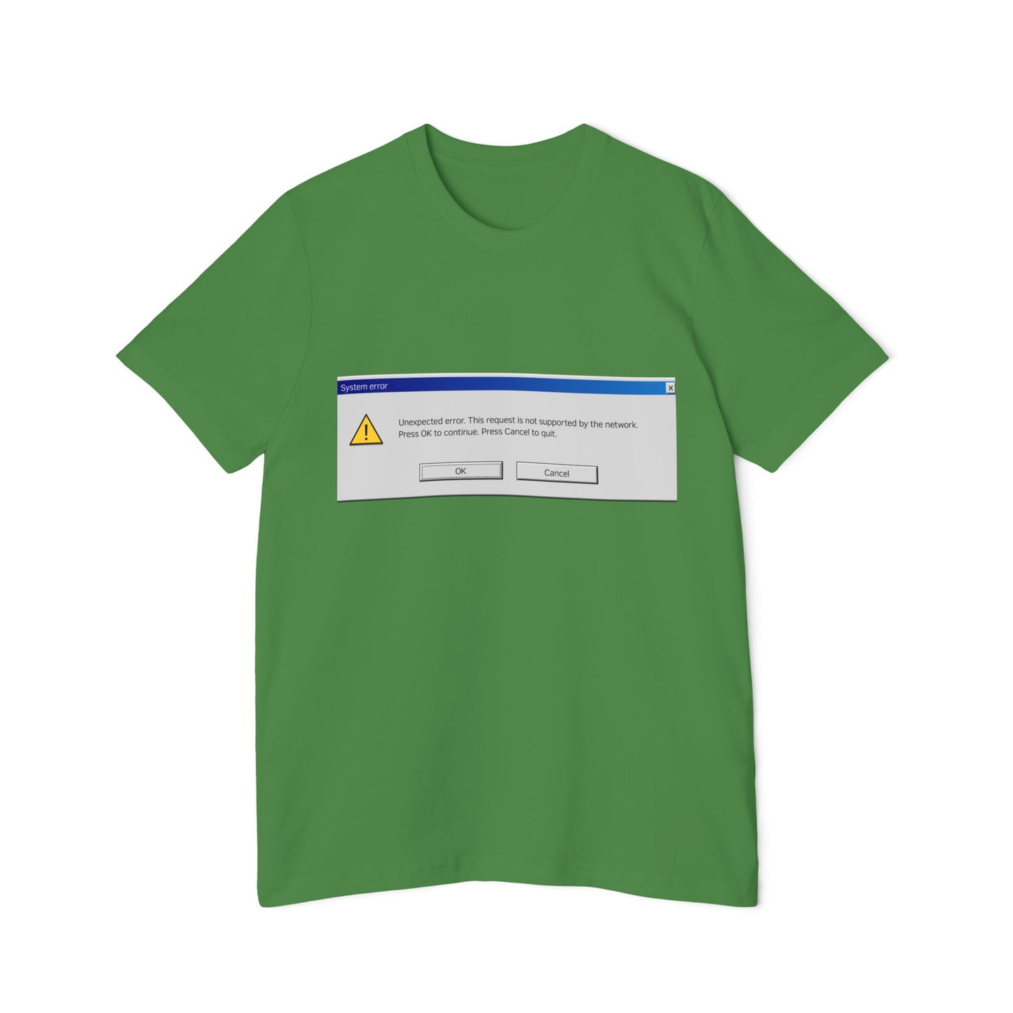 Unexpected Error Alert T-Shirt | Tech Humor | Classic Windows Message