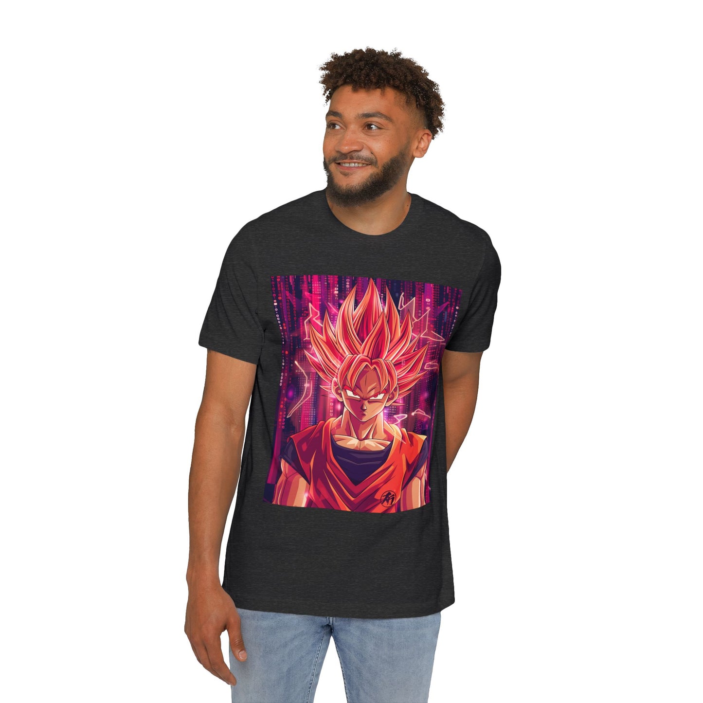 Goku Powering Up with Code Tee – Super Saiyan Coder Edition