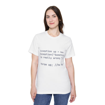 Throw Up Exception T-Shirt | Java Programming Pun | Error Handling Humor | Usha Creations