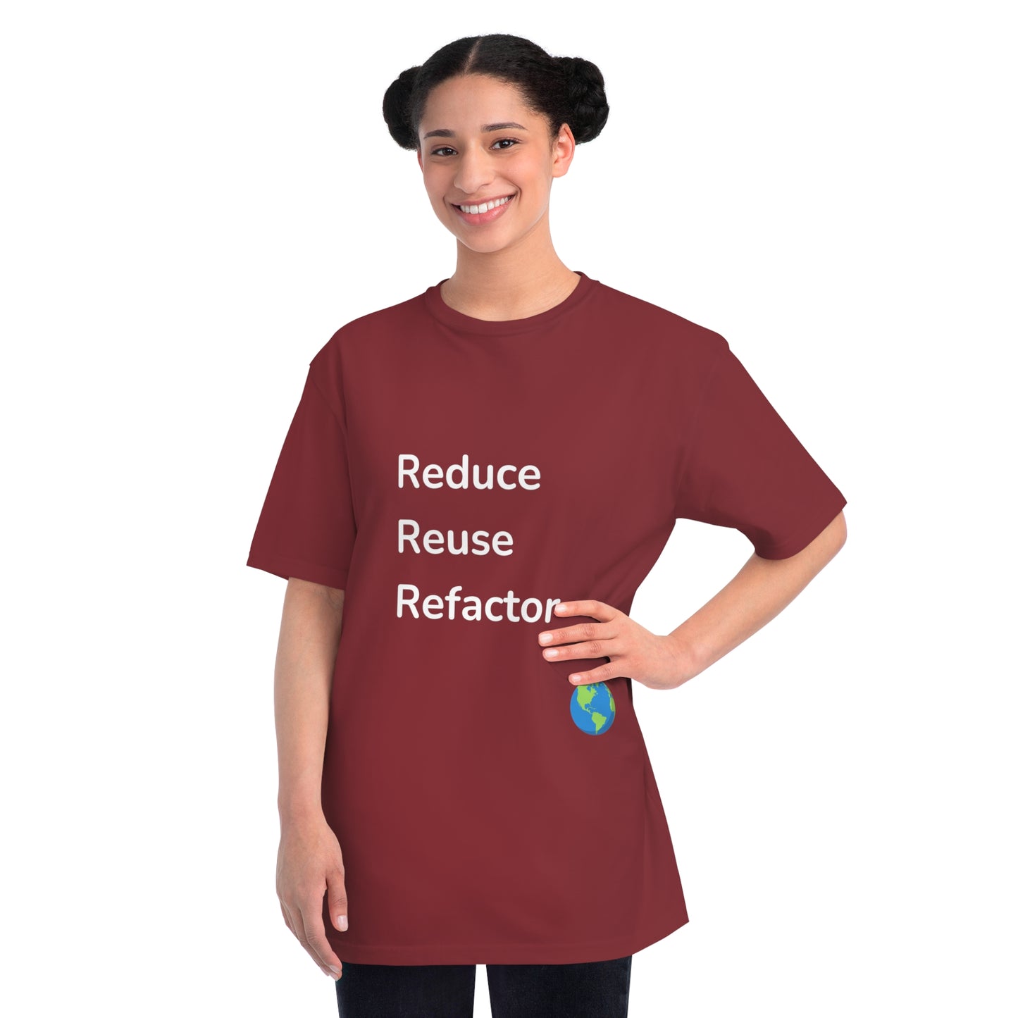 Reduce Reuse Refactor Eco Dev Tee | Green Coding Shirt | Usha Creations