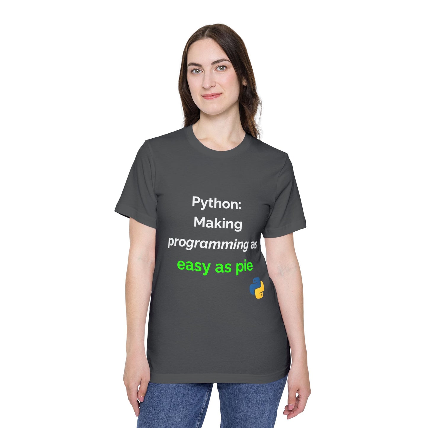 Python: Making Programming as Easy as Pie | Funny Python Developer T-Shirt | Usha Creations