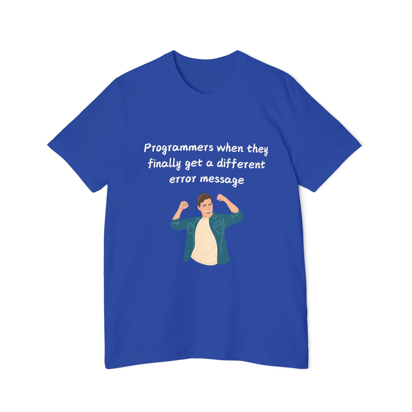 Programmer New Error Celebration Humor T Shirt | Debugging Victory Meme Tees | Usha Creations