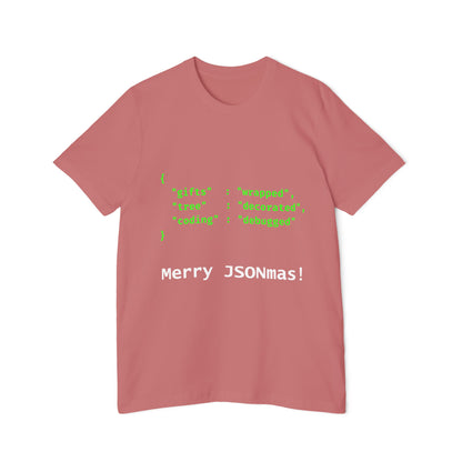 Merry JSONmas Developer T-Shirt | Funny JSON Christmas Gift 2024 | JavaScript Holiday Present | Usha Creations