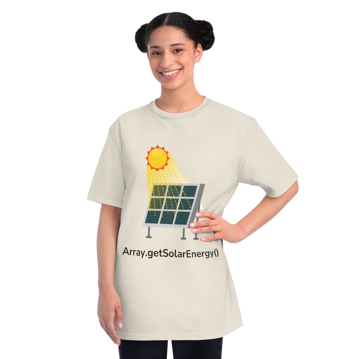 Array.getSolarEnergy() Tee | Eco Coder Solar Shirt | Usha Creations