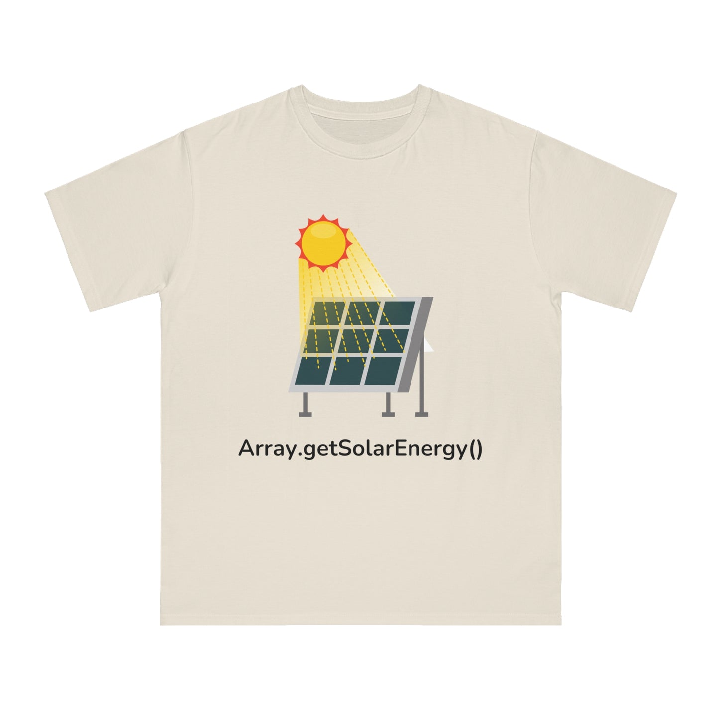 Array.getSolarEnergy() Tee | Eco Coder Solar Shirt | Usha Creations