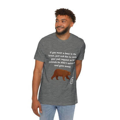 Bear Pull Request Review Developer Humor T Shirt | Coding Wildlife Meme Tees | Usha Creations