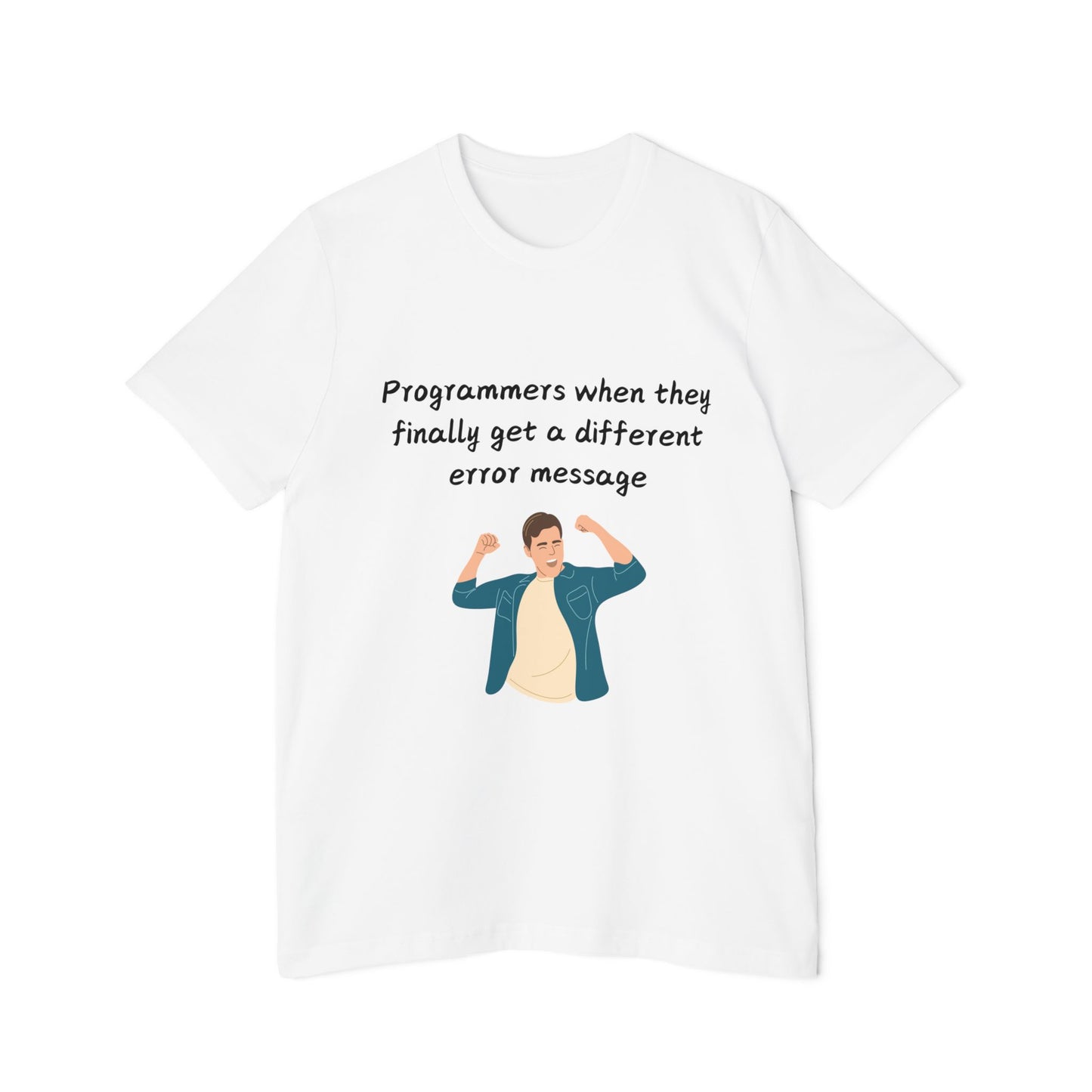 Programmer New Error Celebration Humor T Shirt | Debugging Victory Meme Tees | Usha Creations