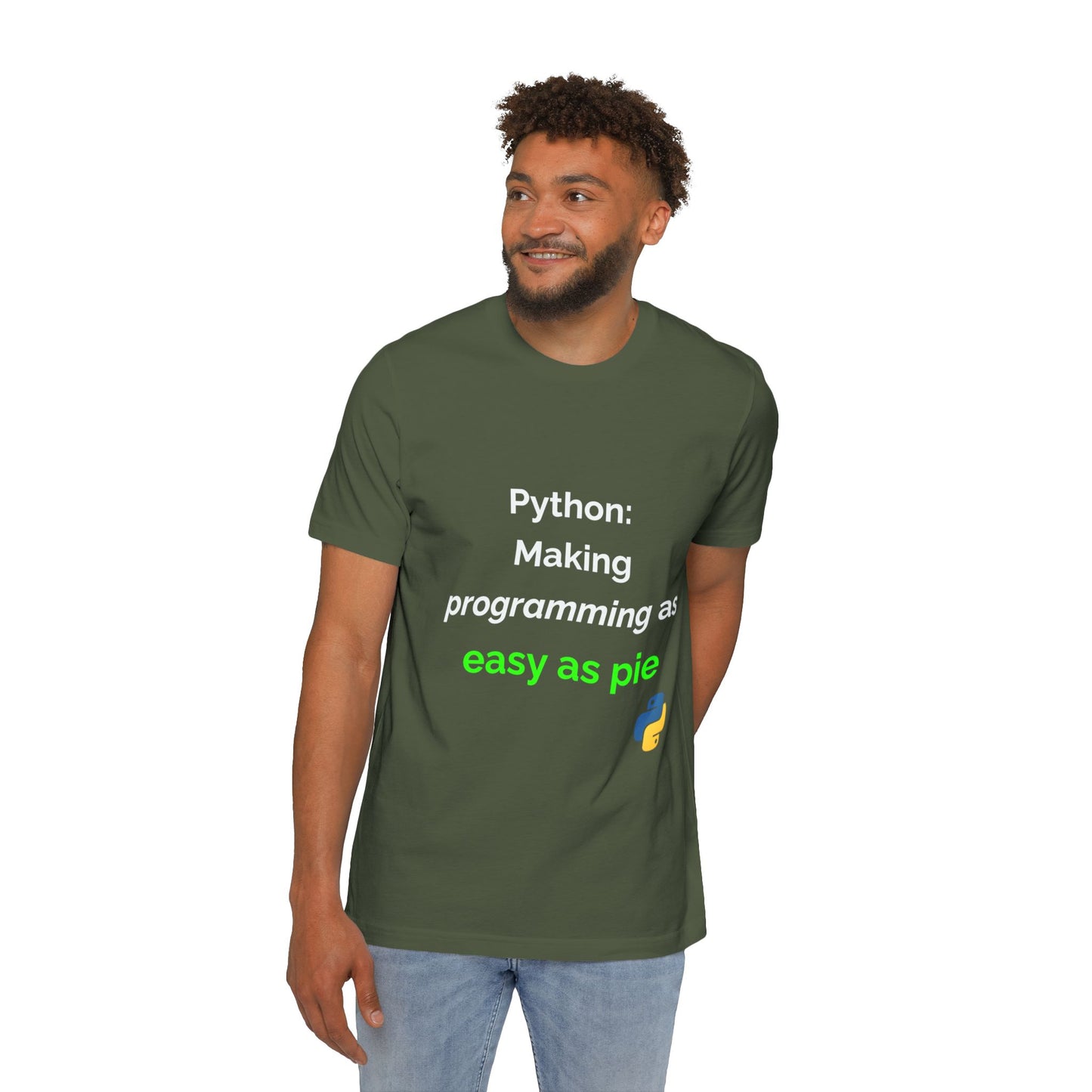 Python: Making Programming as Easy as Pie | Funny Python Developer T-Shirt | Usha Creations