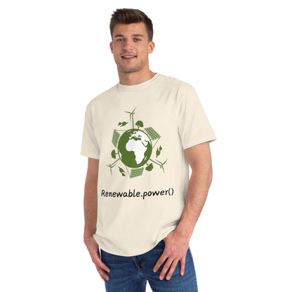 Renewable.power() Green Tech Tee | Eco Energy Coder Shirt | Usha Creations