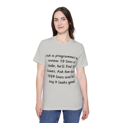 Code Review Irony Programmer Humor T Shirt | Developer Meme Tees | Usha Creations