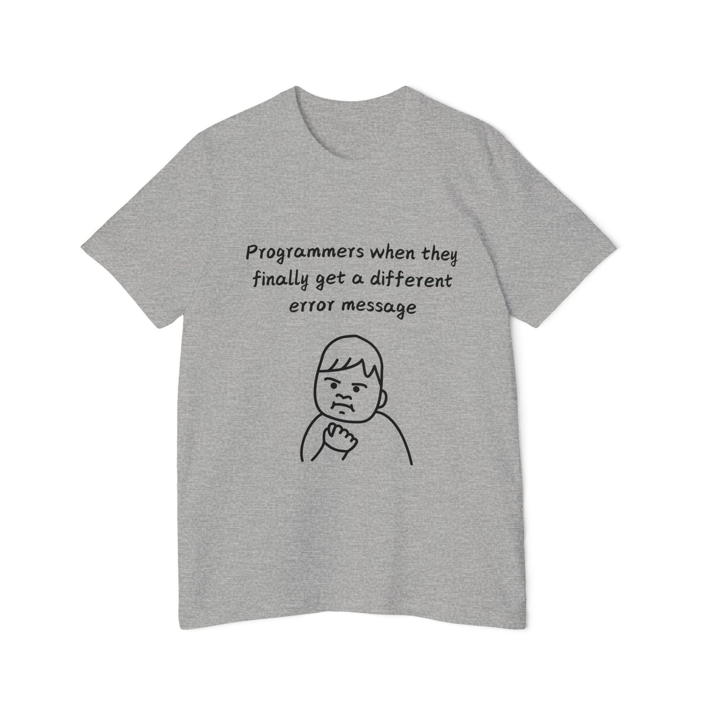 Programmer New Error Success Kid Humor T Shirt | Debugging Meme Tees | Usha Creations