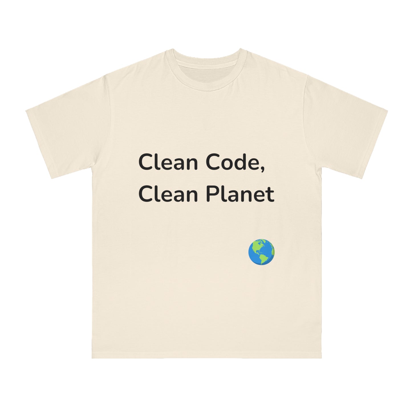 Clean Code, Clean Planet Eco Dev T-Shirt | Green Tech Tee | Usha Creations