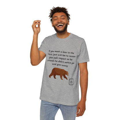 Bear Pull Request Review Developer Humor T Shirt | Coding Wildlife Meme Tees | Usha Creations