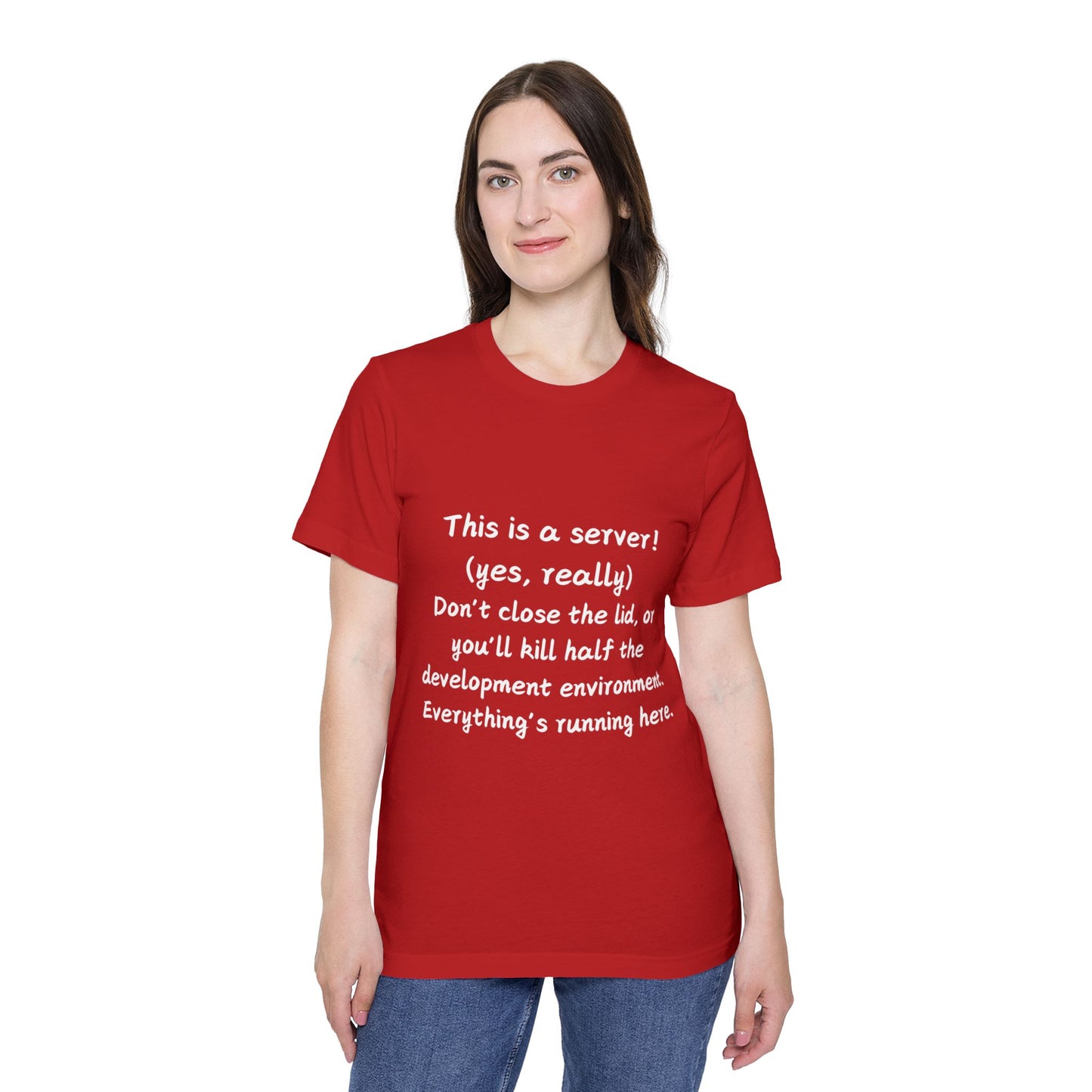 Laptop Server Dev Environment Humor T Shirt | Tech Setup Meme Tees | Usha Creations