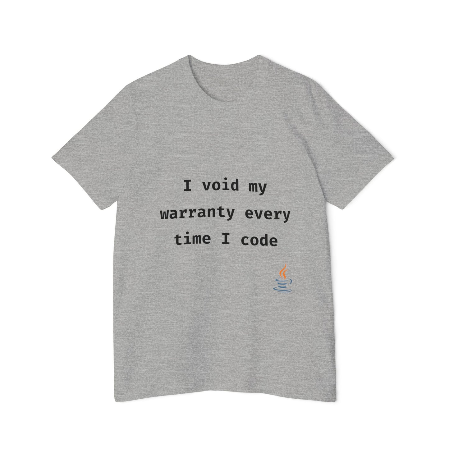 I Void My Warranty Every Time I Code | Java Programmer T-Shirt | Funny Coding Shirt | Usha Creations