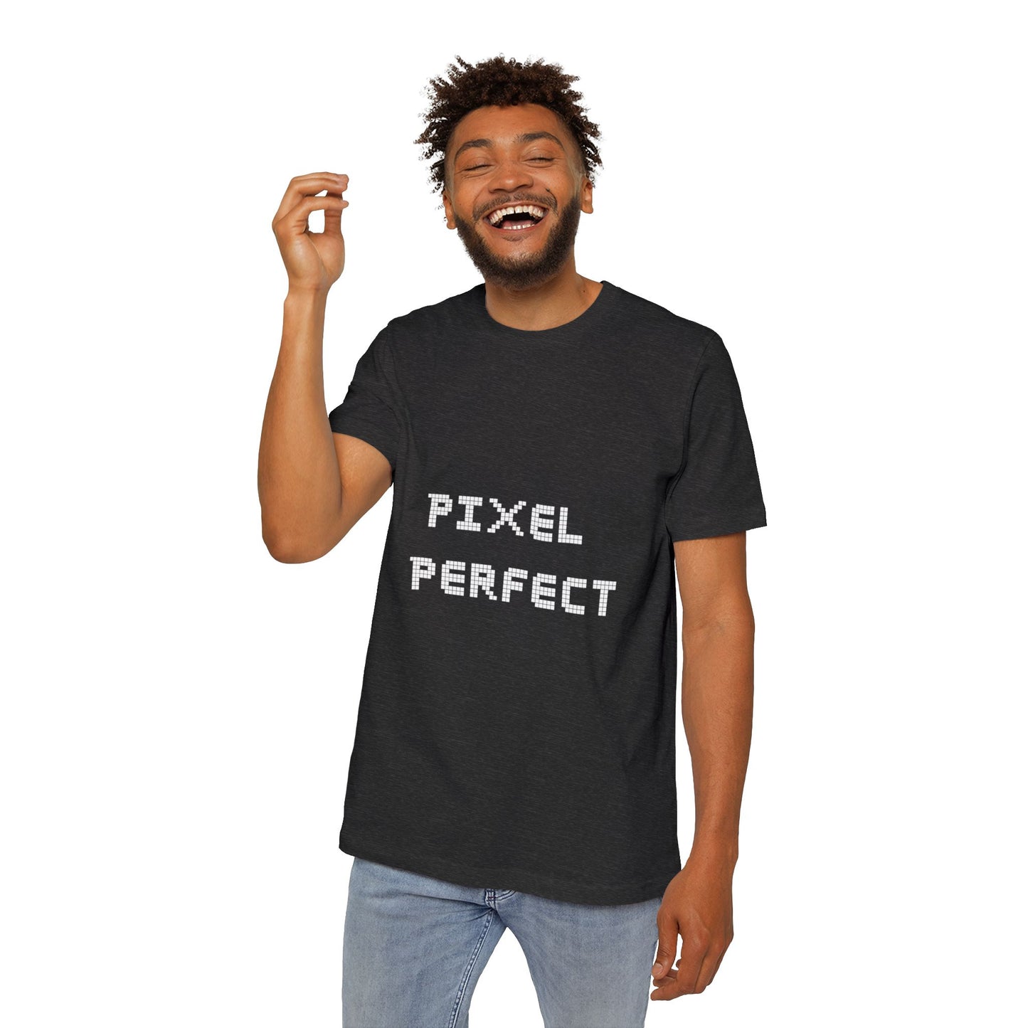 Pixel Perfect | Pixelated Font T-Shirt | Frontend Developer Apparel | Usha Creations