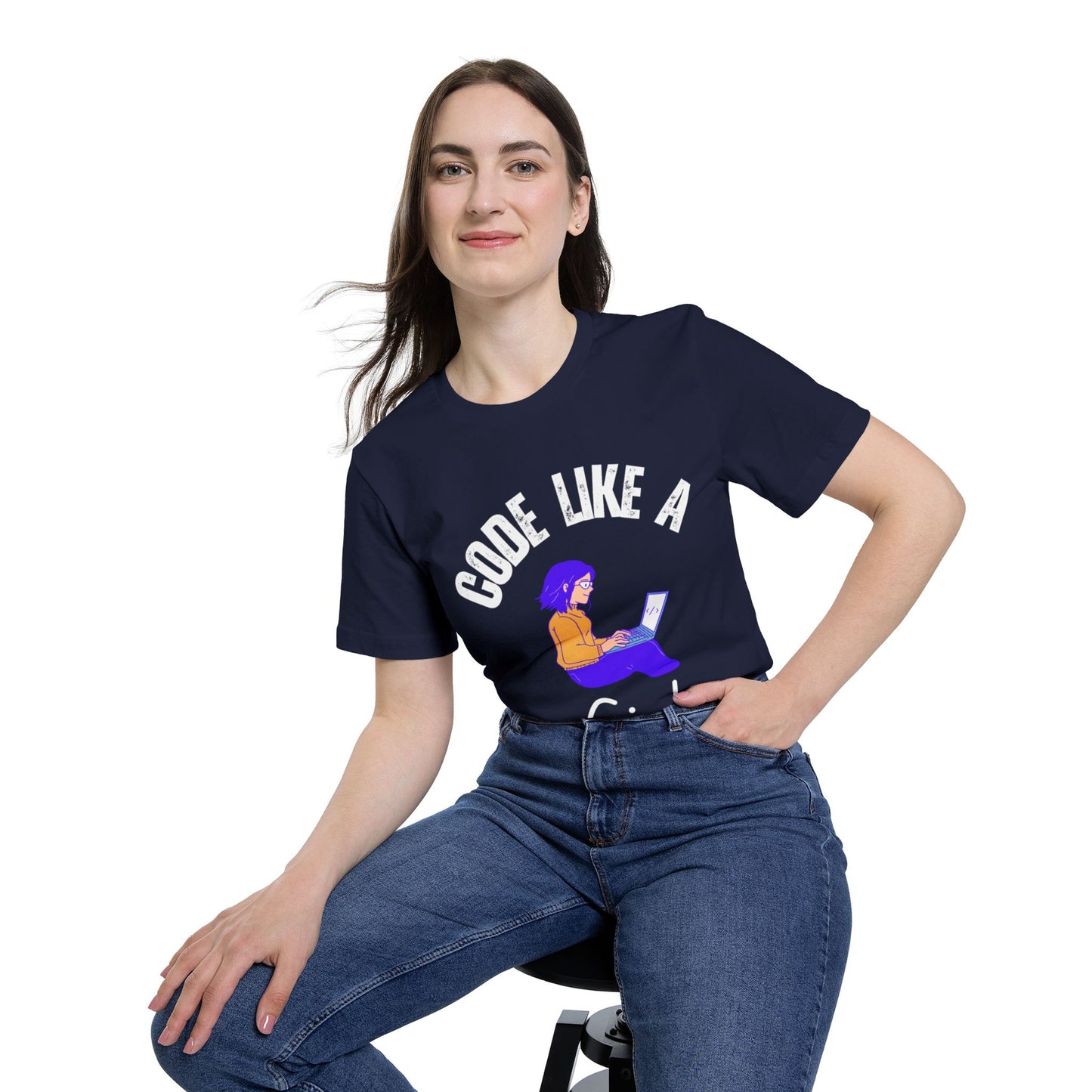 Code Like a Girl T-Shirt - Empowering Women in Tech Tee