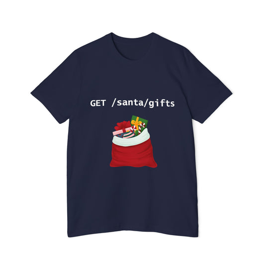 GET Santa Gifts REST API T-Shirt | Funny Backend Developer Christmas Gift 2024 | API Engineer Holiday Present | Usha Creations