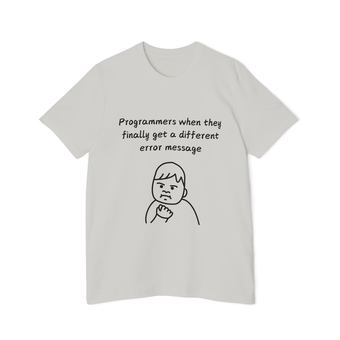 Programmer New Error Success Kid Humor T Shirt | Debugging Meme Tees | Usha Creations