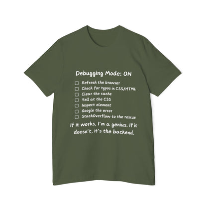 Frontend Debugging Mode Web Dev Humor T Shirt | CSS Battle Meme Tees | Usha Creations