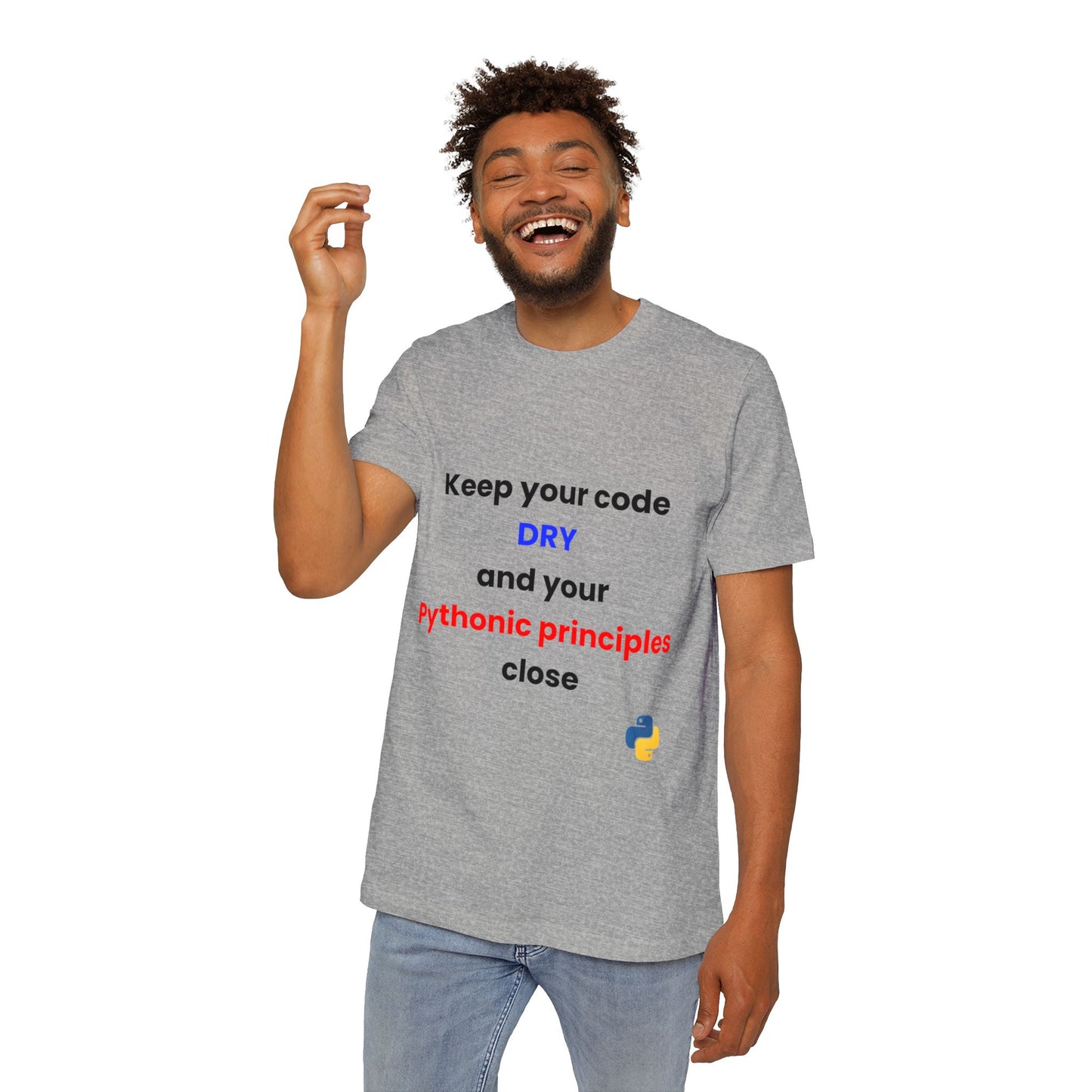 Keep Your Code DRY and Your Pythonic Principles Close | Funny Python Developer T-Shirt | Usha Creations