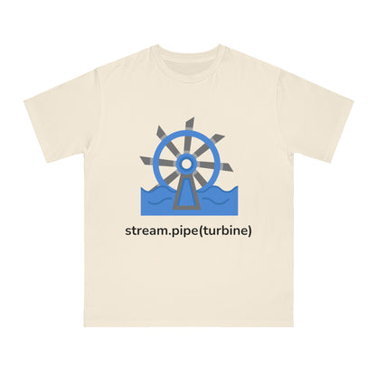 stream.pipe(turbine) Tee | Hydro Energy Coder Shirt | Usha Creations