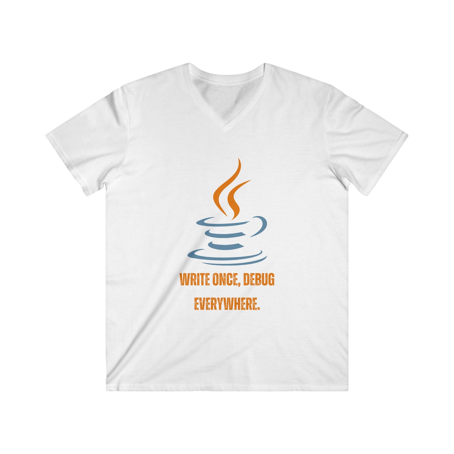 Men's Fitted V-Neck Short Sleeve Java DeveloperTee