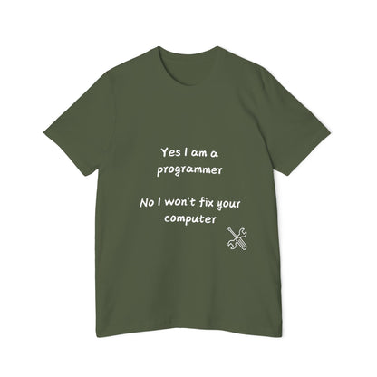 Programmer Not IT Support Humor Tech T Shirt | Coder Life Meme Tees | Usha Creations