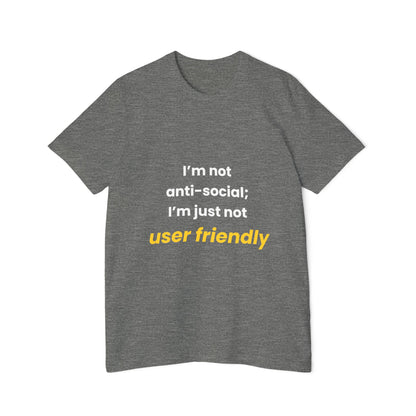 I’m Not Anti-Social; I’m Just Not User Friendly | Funny Tech T-Shirt for Developers | Usha Creations