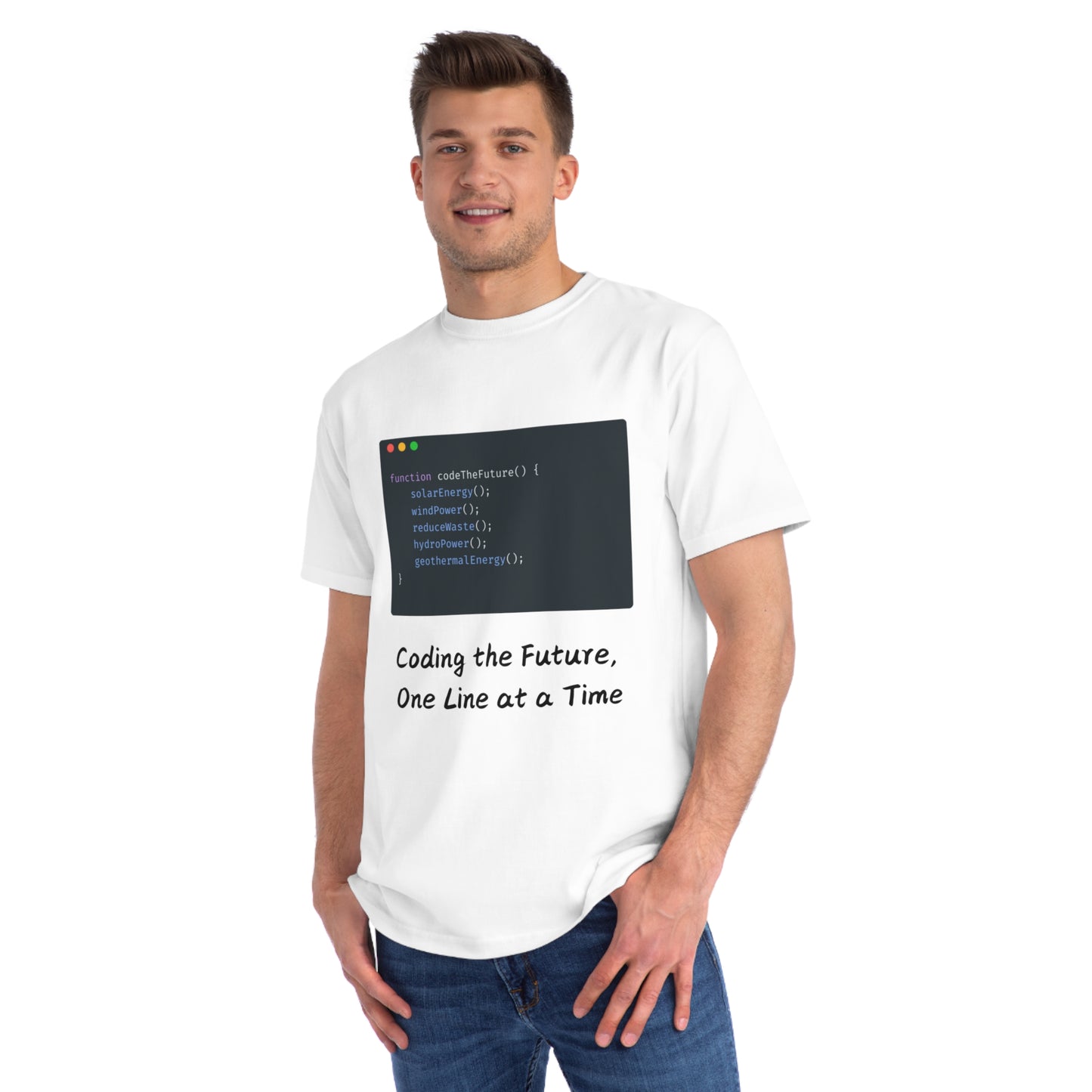 Code the Future Eco Dev Tee | Green Energy Coder Shirt | Usha Creations