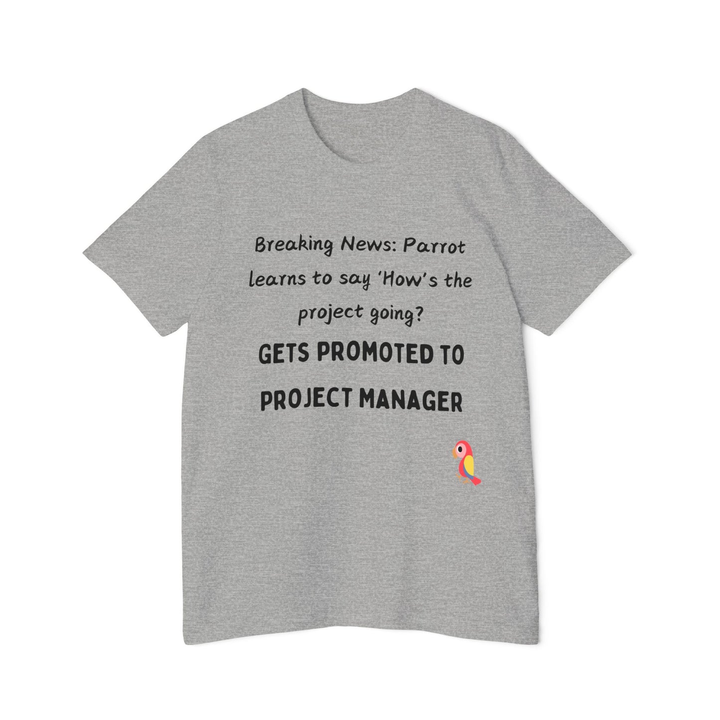 PM Parrot T-Shirt | Project Manager Pattern 2024 | Programming Status Humor | Usha Creations