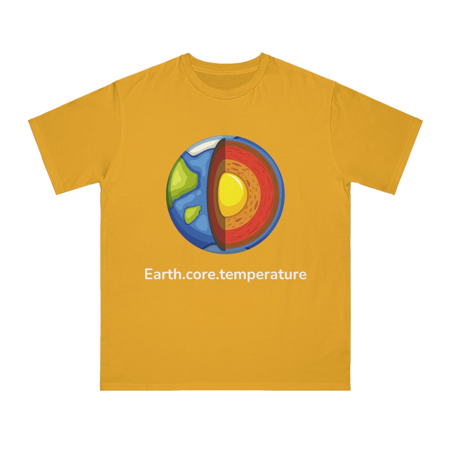 Earth.core.temperature Tee | Geo-Code Energy Shirt | Usha Creations