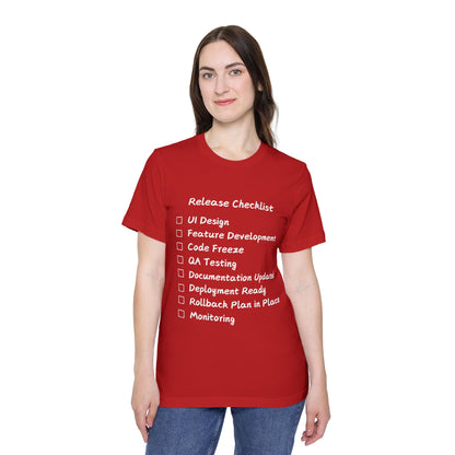 Software Release Checklist Dev Humor T Shirt | SDLC Meme Tees | Usha Creations