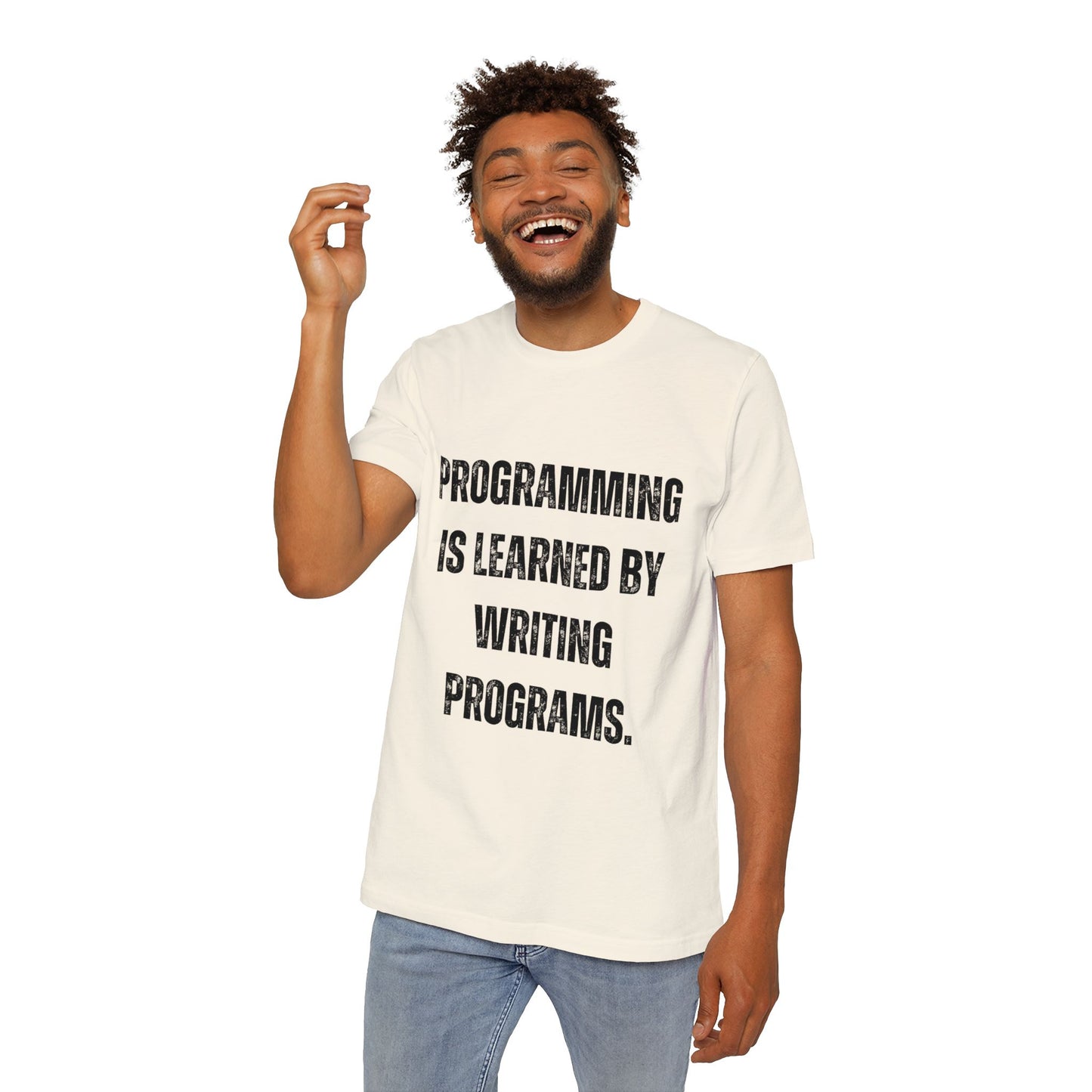 Programming Is Learned by Writing Programs | Inspirational Developer T-Shirt | Coding Quote Tee | Usha Creations