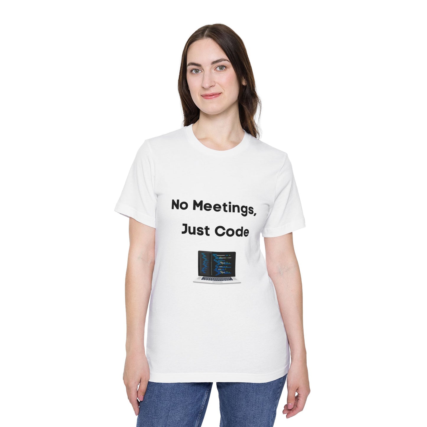 No Meetings, Just Code | Funny Developer T-Shirt | Usha Creations