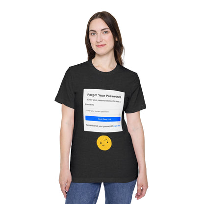 Forgot Password UI Fail Tech Humor T Shirt | Code Meme Tees | Usha Creations