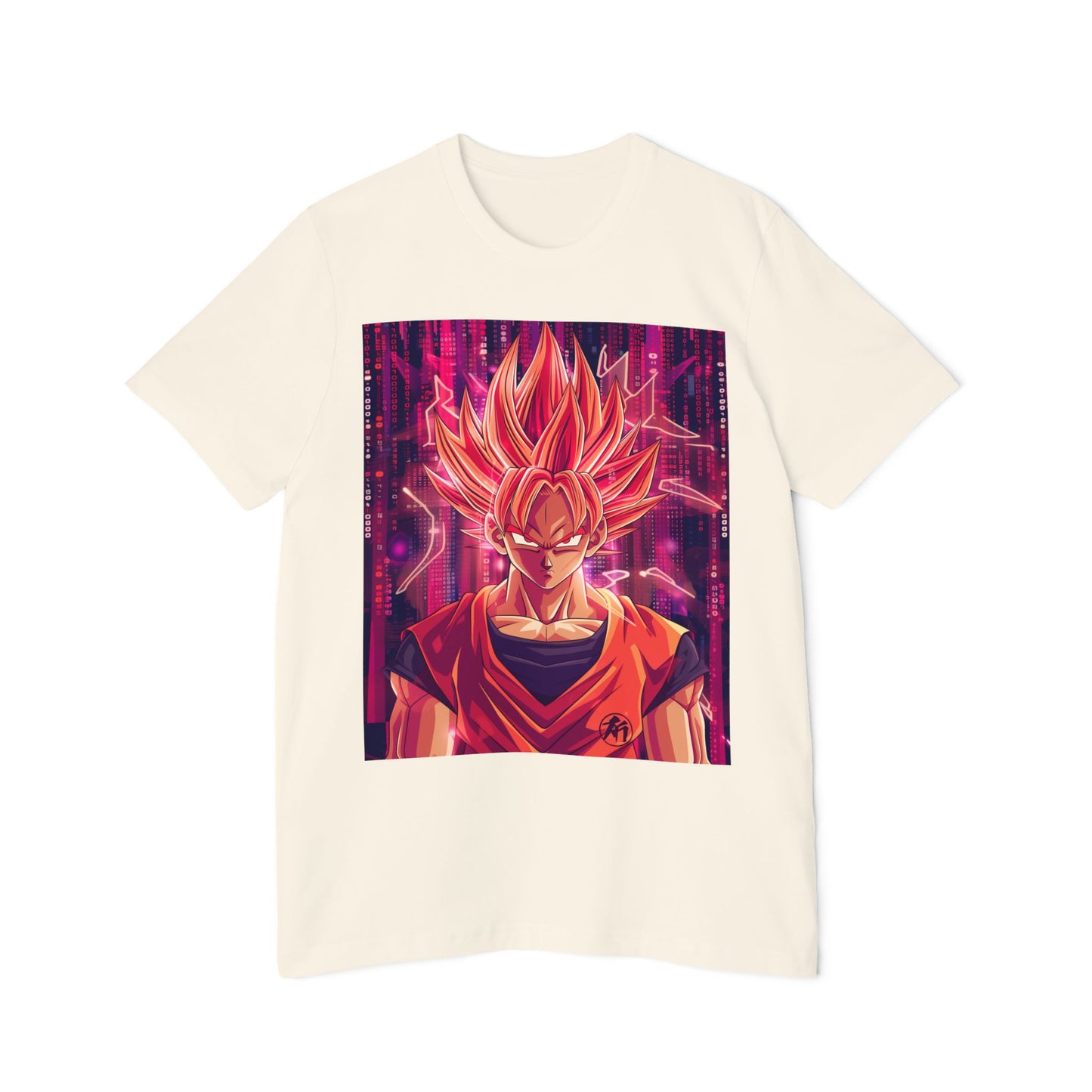 Goku Powering Up with Code Tee – Super Saiyan Coder Edition