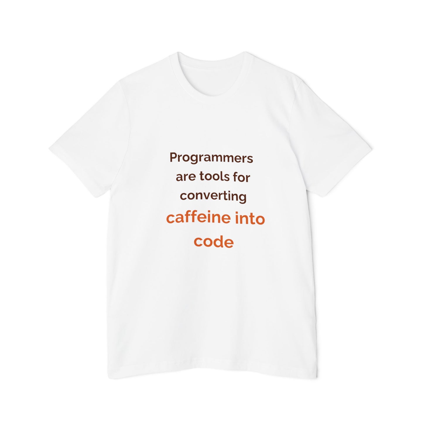 Programmers Are Tools for Converting Caffeine into Code | Funny Tech T-Shirt for Developers | Usha Creations