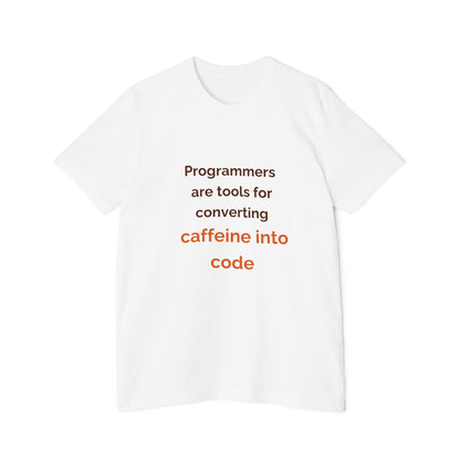 Programmers Are Tools for Converting Caffeine into Code | Funny Tech T-Shirt for Developers | Usha Creations