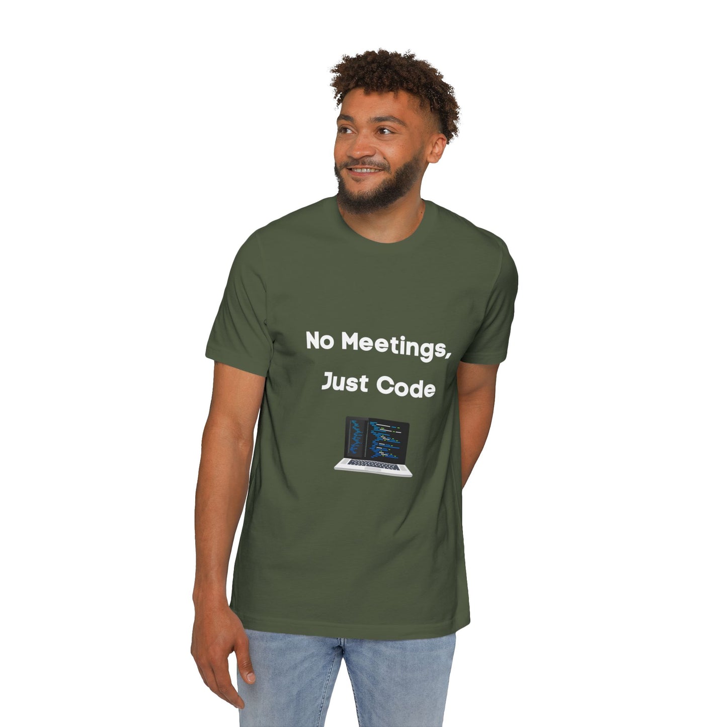 No Meetings, Just Code | Funny Developer T-Shirt | Usha Creations