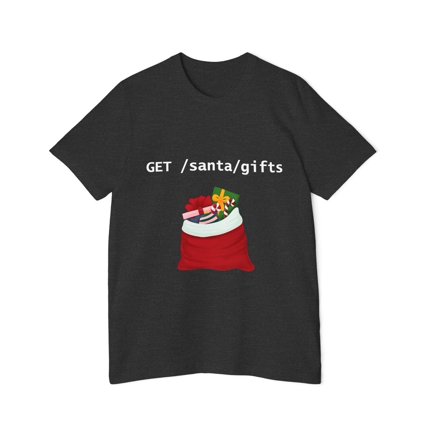 GET Santa Gifts REST API T-Shirt | Funny Backend Developer Christmas Gift 2024 | API Engineer Holiday Present | Usha Creations