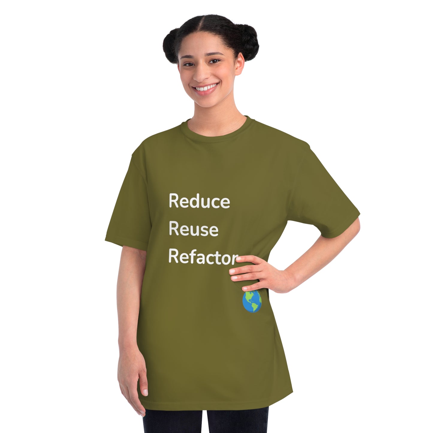 Reduce Reuse Refactor Eco Dev Tee | Green Coding Shirt | Usha Creations