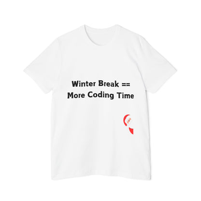 Winter Break Coding T-Shirt | Christmas Developer Time 2024 | Holiday Programming Humor | Usha Creations