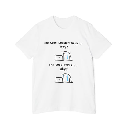 Developer Emotion Rollercoaster Debugging Humor T Shirt | Coding Life Meme Tees | Usha Creations