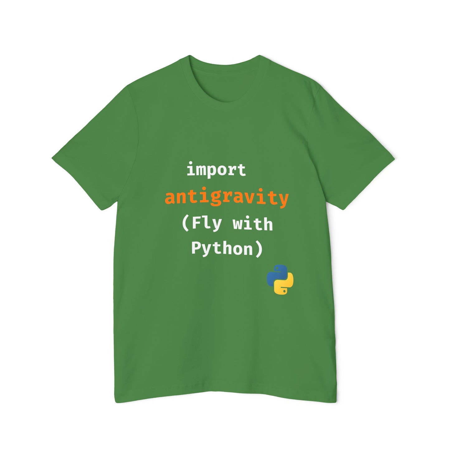 import antigravity (Fly with Python) | Funny Python Developer T-Shirt | Usha Creations