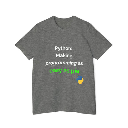 Python: Making Programming as Easy as Pie | Funny Python Developer T-Shirt | Usha Creations