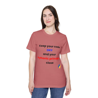 Keep Your Code DRY and Your Pythonic Principles Close | Funny Python Developer T-Shirt | Usha Creations